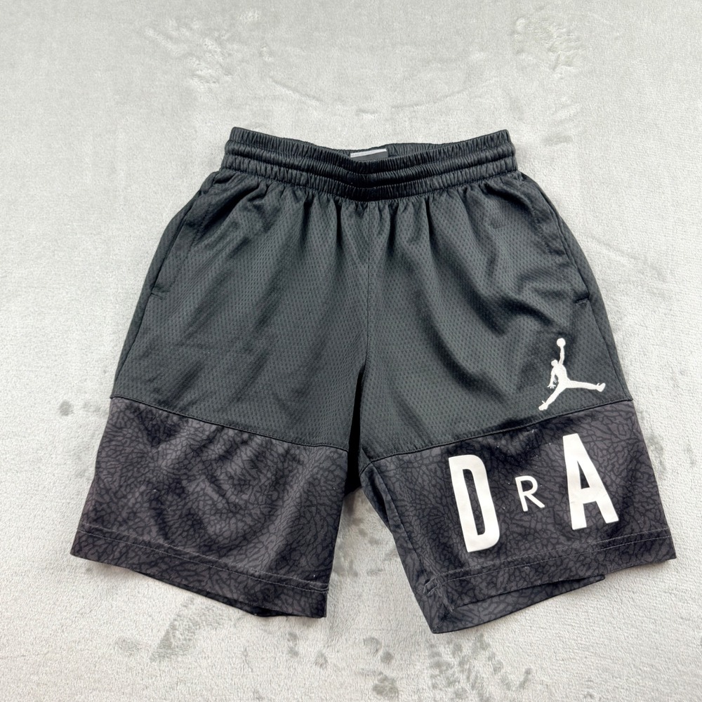 Jordan Kids Black Dri-FIT Elephant Print Basketball Shorts‎ Small 8-10 YRS